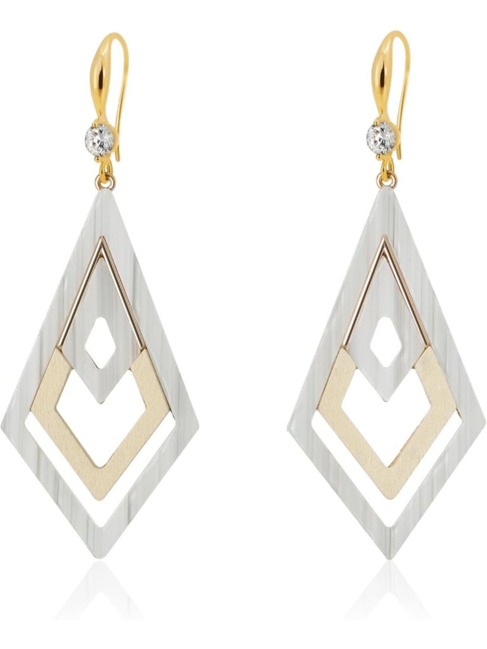 Natural Wooden Acrylic Boho Drop Dangle Earrings - Geometric Statement Jewelry